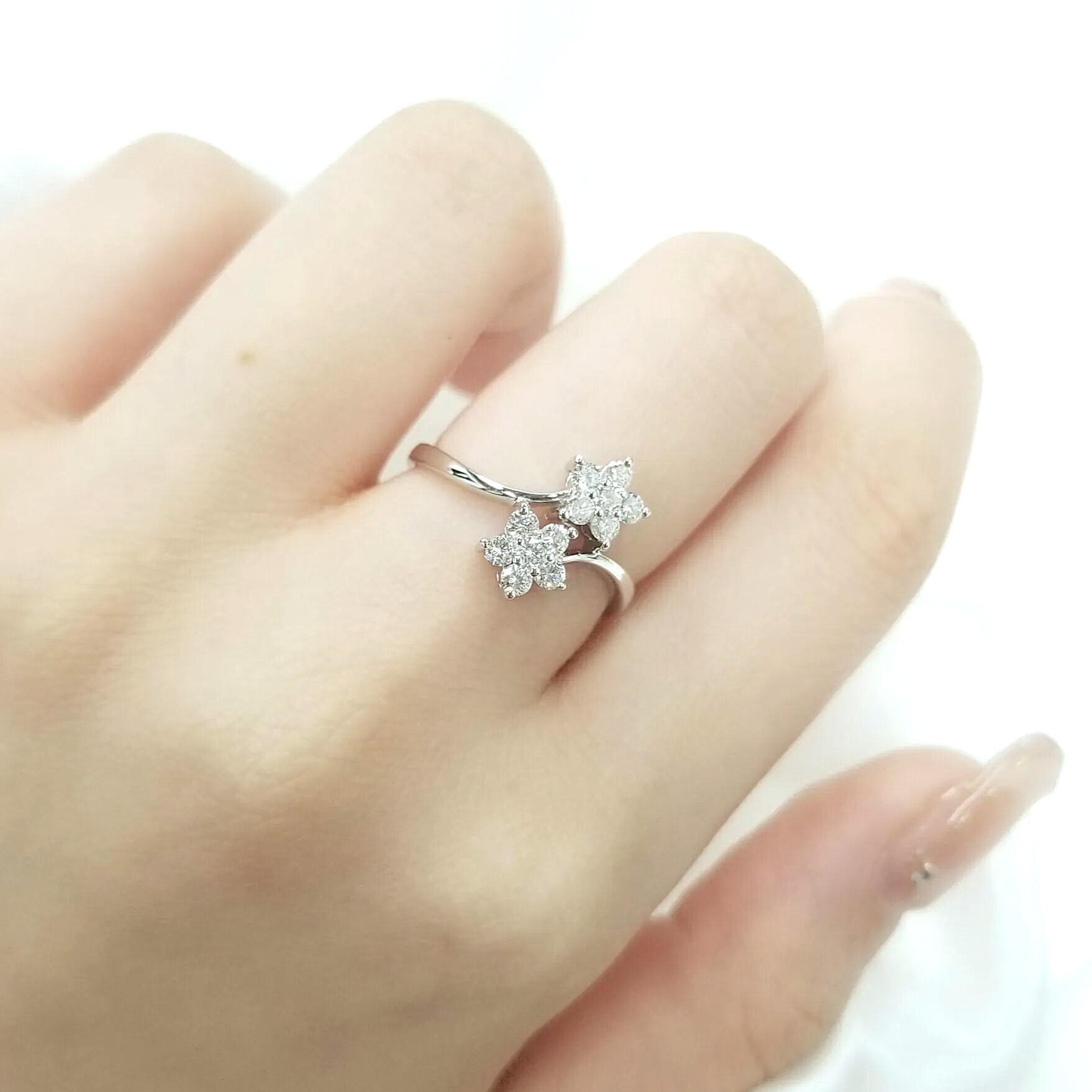 全新18K白金39份鑽石戒指