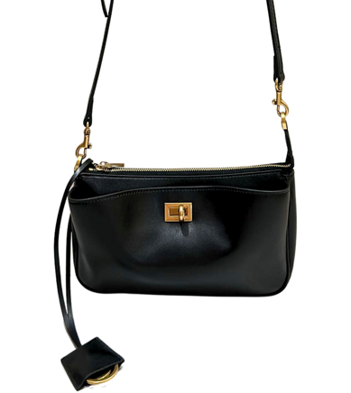 RN260416-K169-PM55A-牛皮-23cm(W)*5.5cm(D)*14cm-黑色金扣-腋下包 送 絲巾*1條(款式隨機)