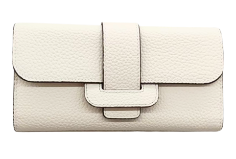 RN260416-K125-PE34A-頭層牛皮-20.5cm(W)*3.5cm(D)*11cm(H)-白色-銀包/斜揹包(多卡位)(配鏈條肩帶-可單肩／斜揹)