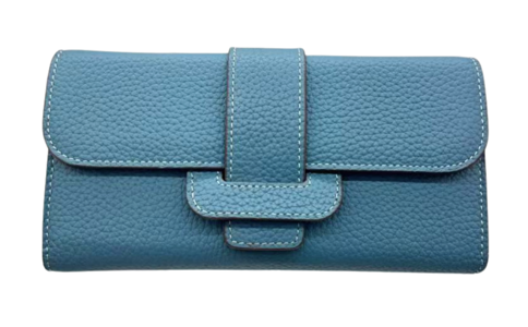 RN260416-K127-PE34C-頭層牛皮-20.5cm(W)*3.5cm(D)*11cm(H)-藍色-銀包/斜揹包(多卡位)(配鏈條肩帶-可單肩／斜揹)