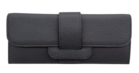 RN260416-K128-PE34D-頭層牛皮-20.5cm(W)*3.5cm(D)*11cm(H)-黑色-銀包/斜揹包(多卡位)(配鏈條肩帶-可單肩／斜揹)