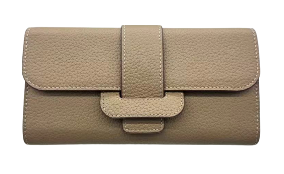 RN260416-K131-PE34G-頭層牛皮-20.5cm(W)*3.5cm(D)*11cm(H)-大象灰色-銀包/斜揹包(多卡位)(配鏈條肩帶-可單肩／斜揹)