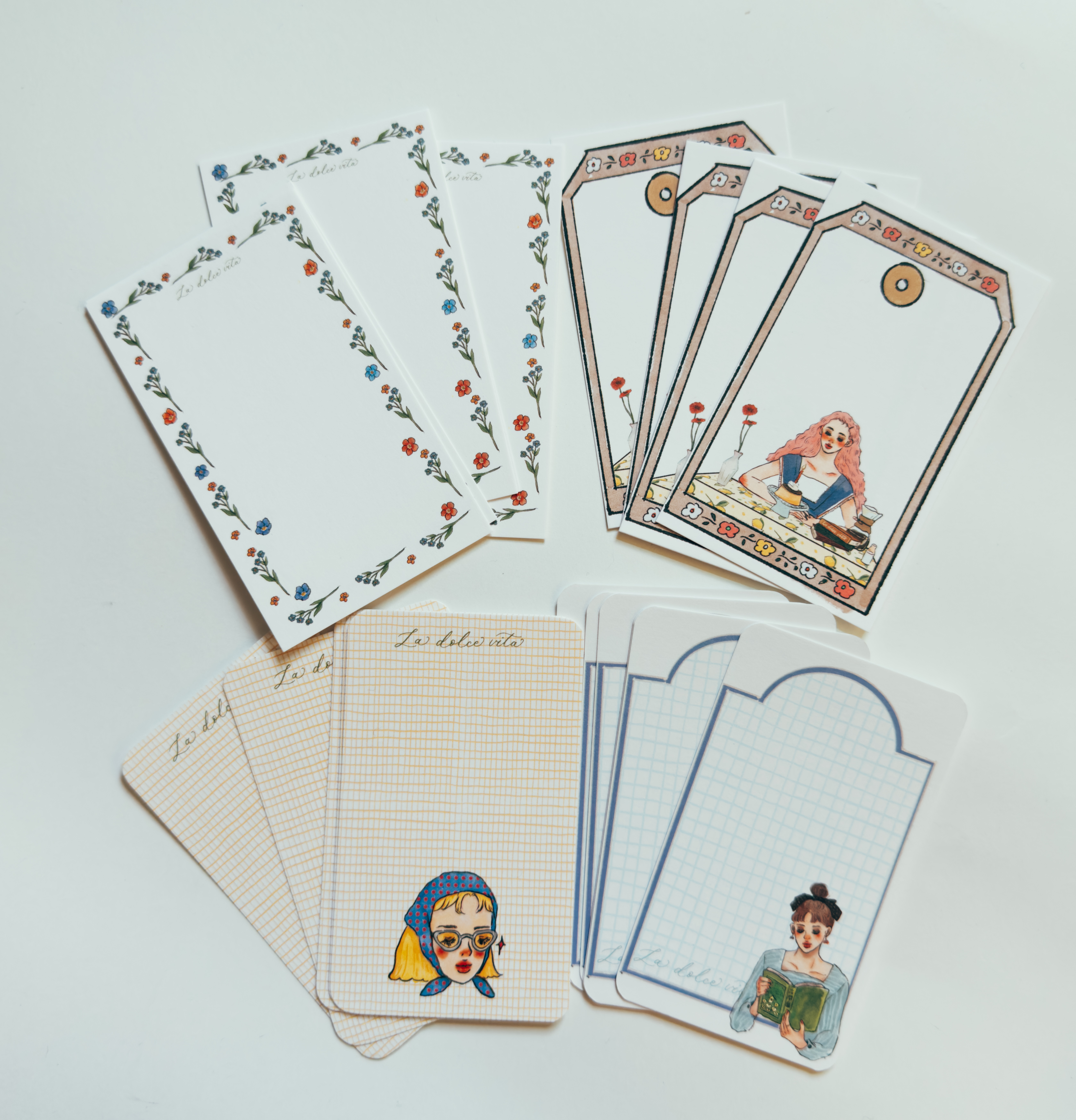 寫字給你 四款圖案 20張入 拼貼小卡｜甜蜜生活