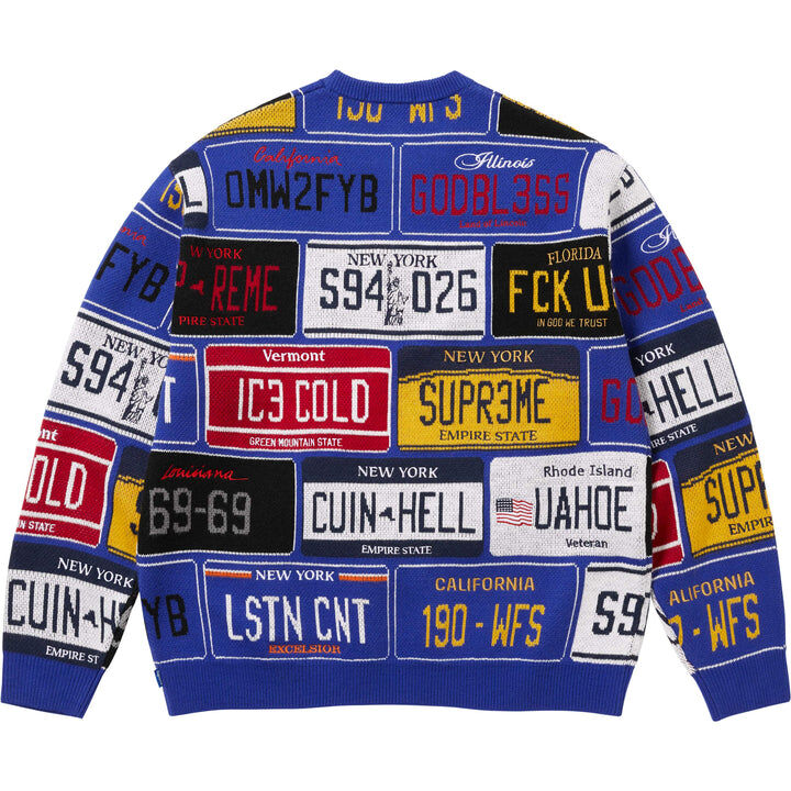 【Supreme】0418 WEEK 8 發售 License Plate Sweater