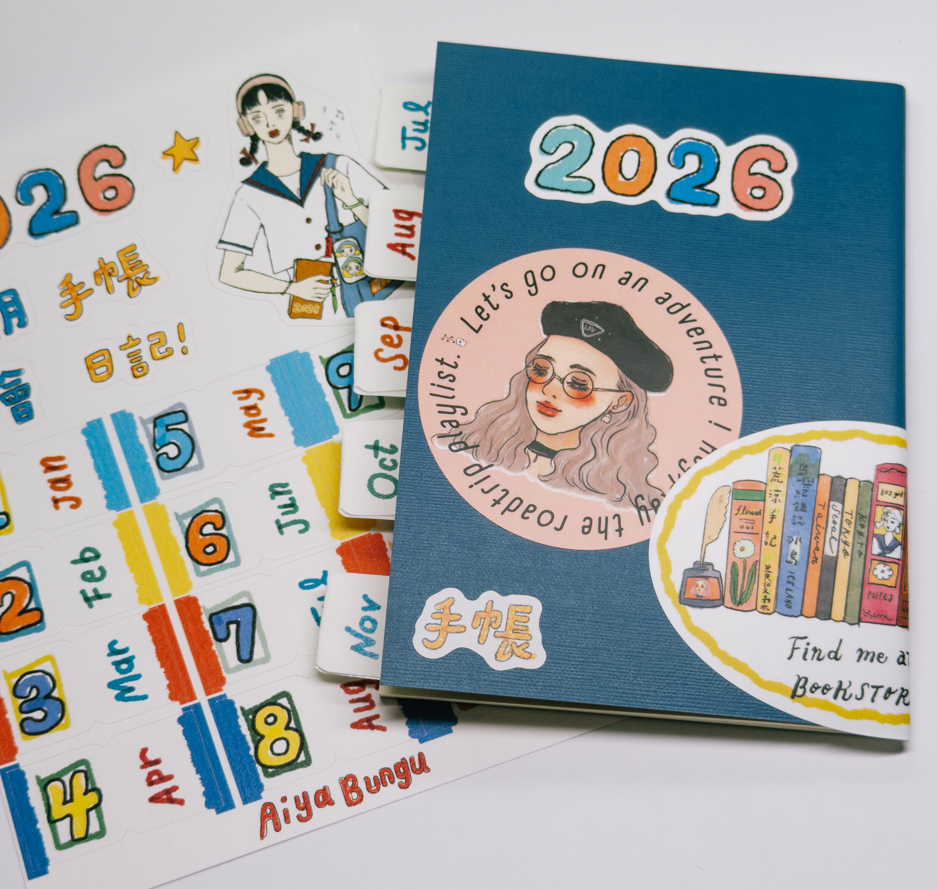 2026手帳季 月份索引貼紙｜愛治文具房