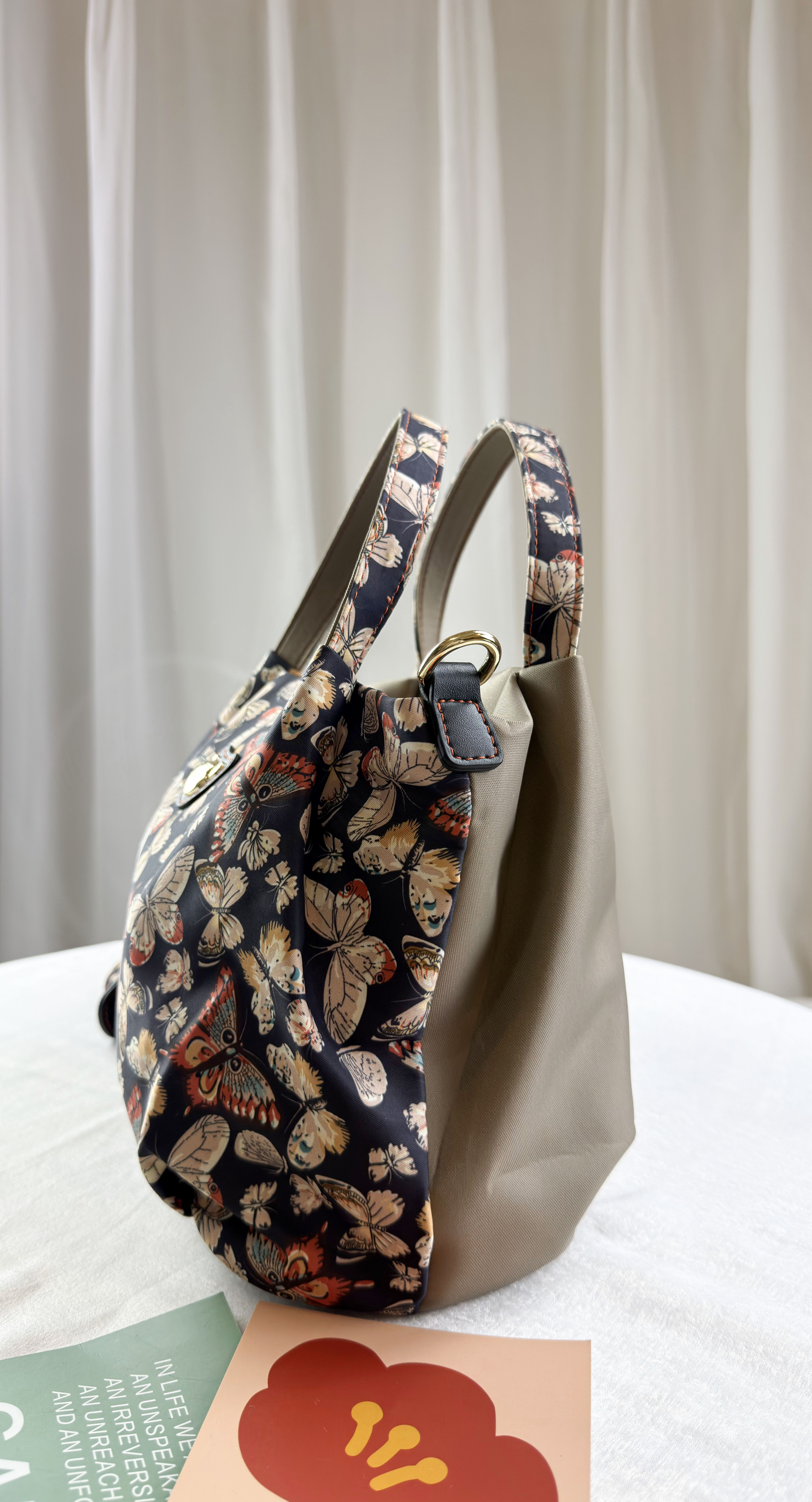 GOODS 奶茶花拼色防潑水手提包 / 側背包  #2808