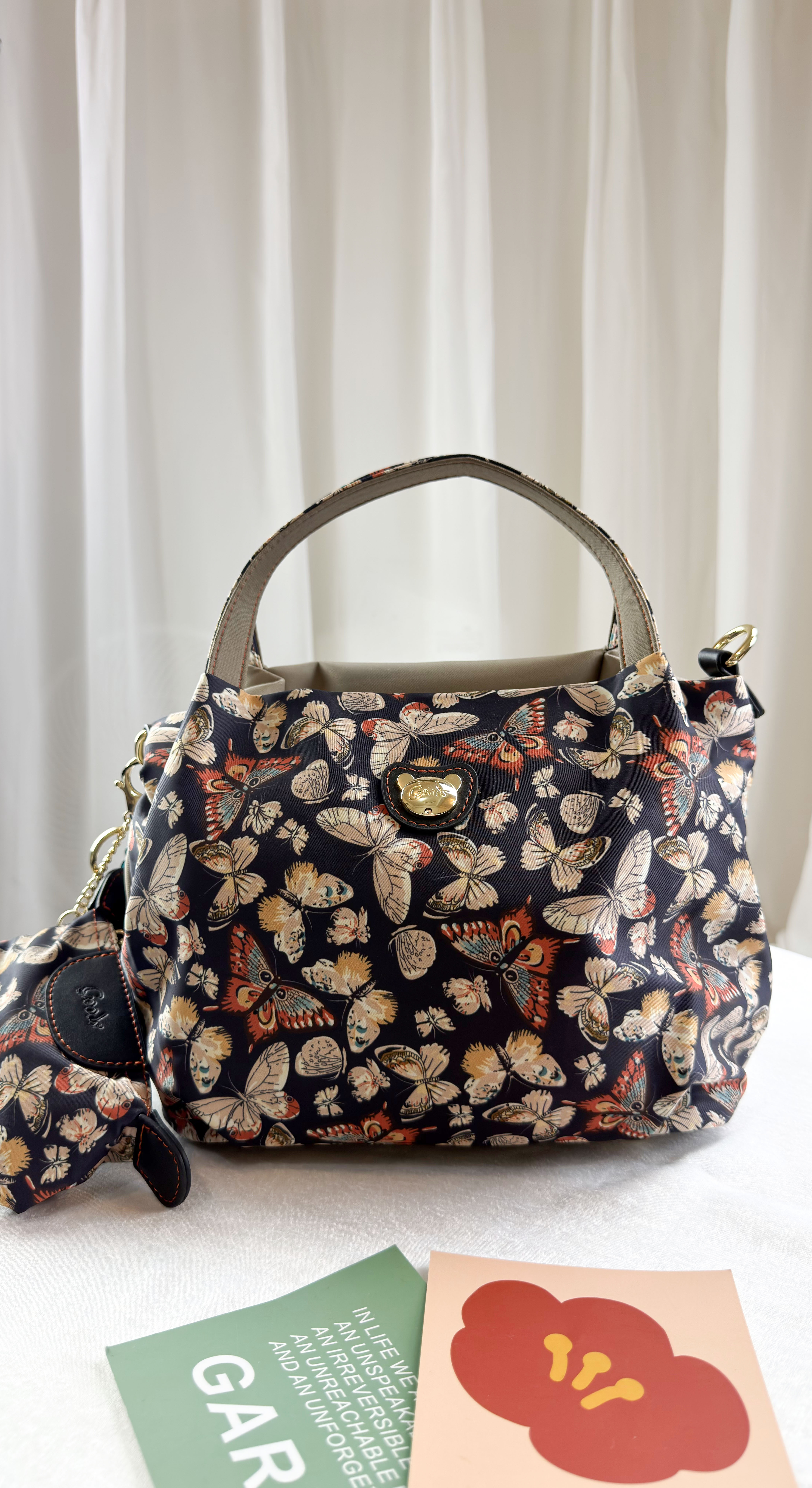 GOODS 奶茶花拼色防潑水手提包 / 側背包  #2808