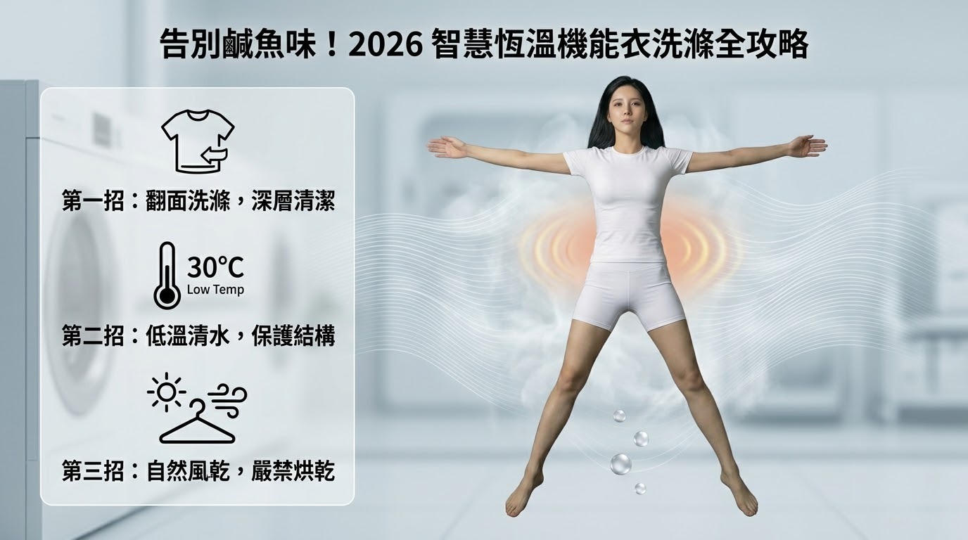告別鹹魚味!2026 智慧恆溫機能衣洗滌全攻略