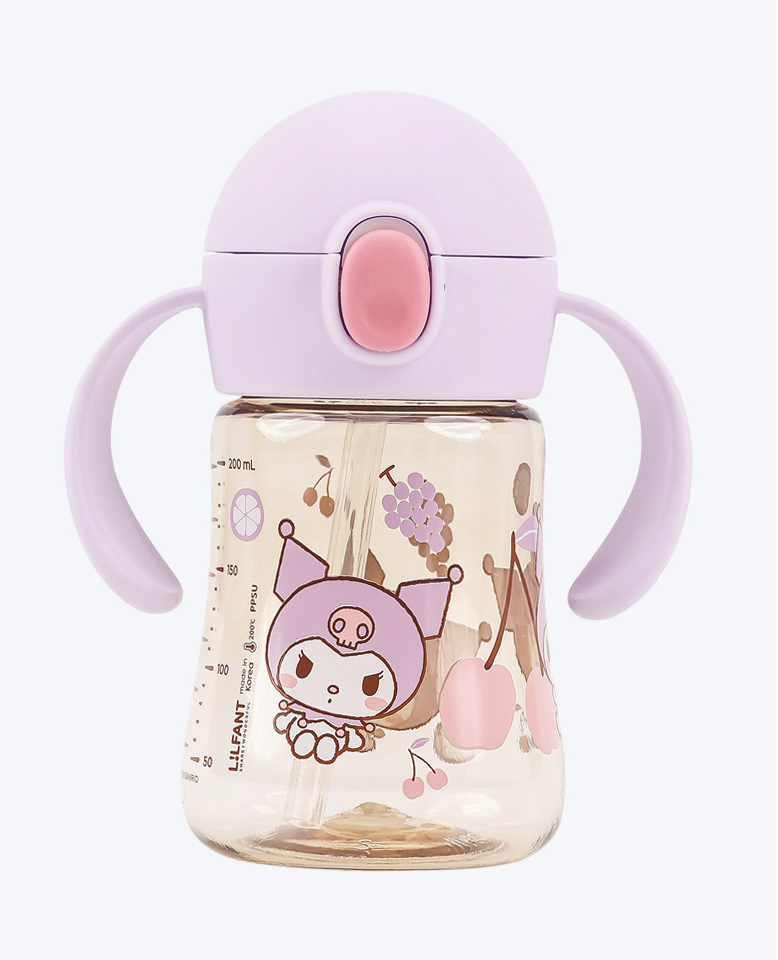 Kuromi PPSU 雙柄吸管水杯 200ml