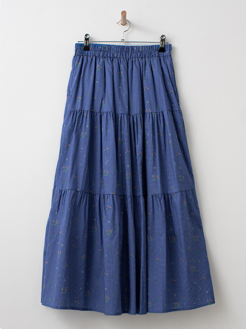 點點碎花層次剪接純棉蛋糕裙