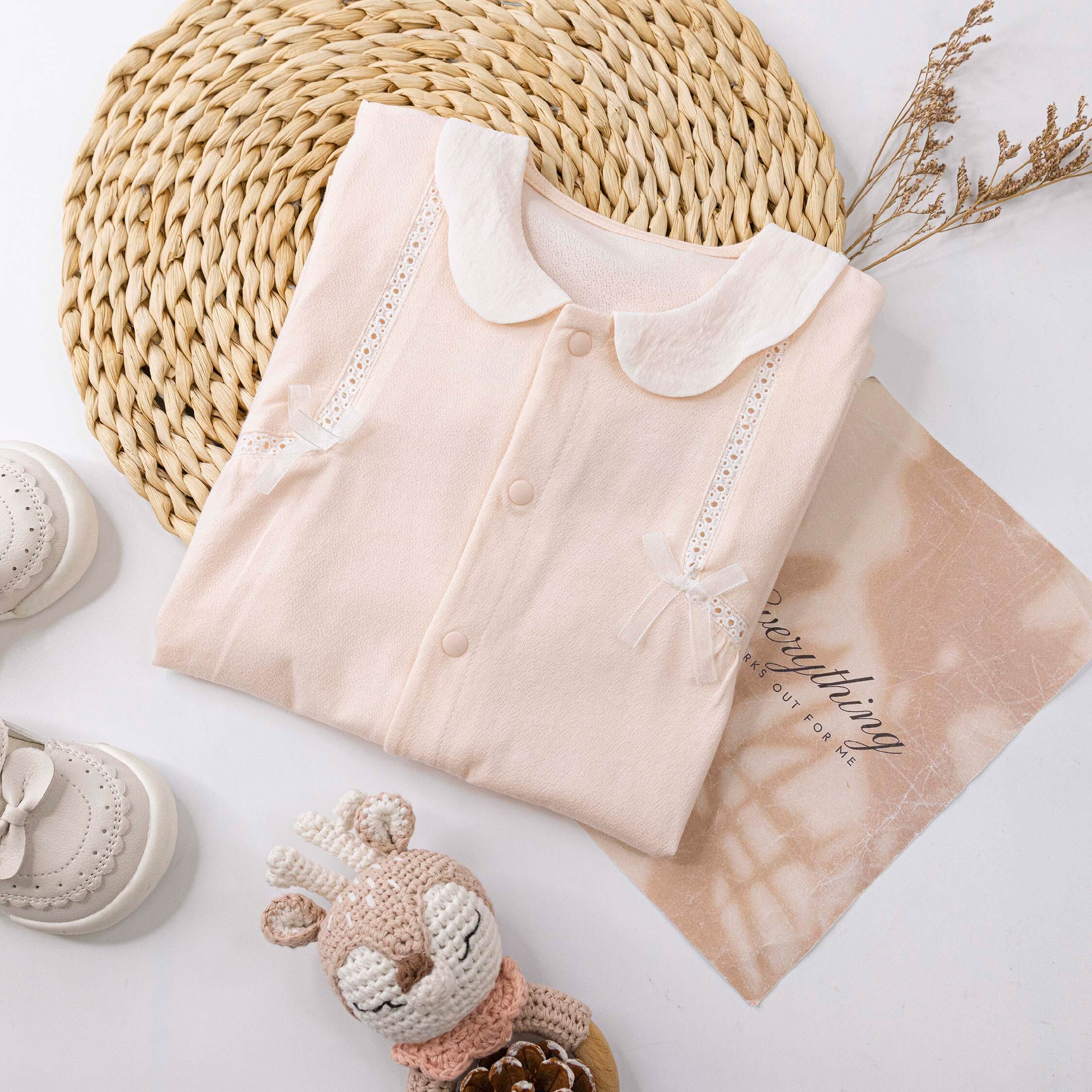 純淨系列 花紋鏤空設計連身衣 (T6008)