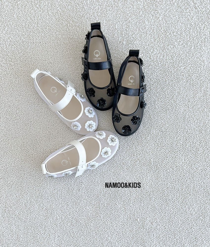 正韓夏NAMOO_KIDS 花朵透膚鞋