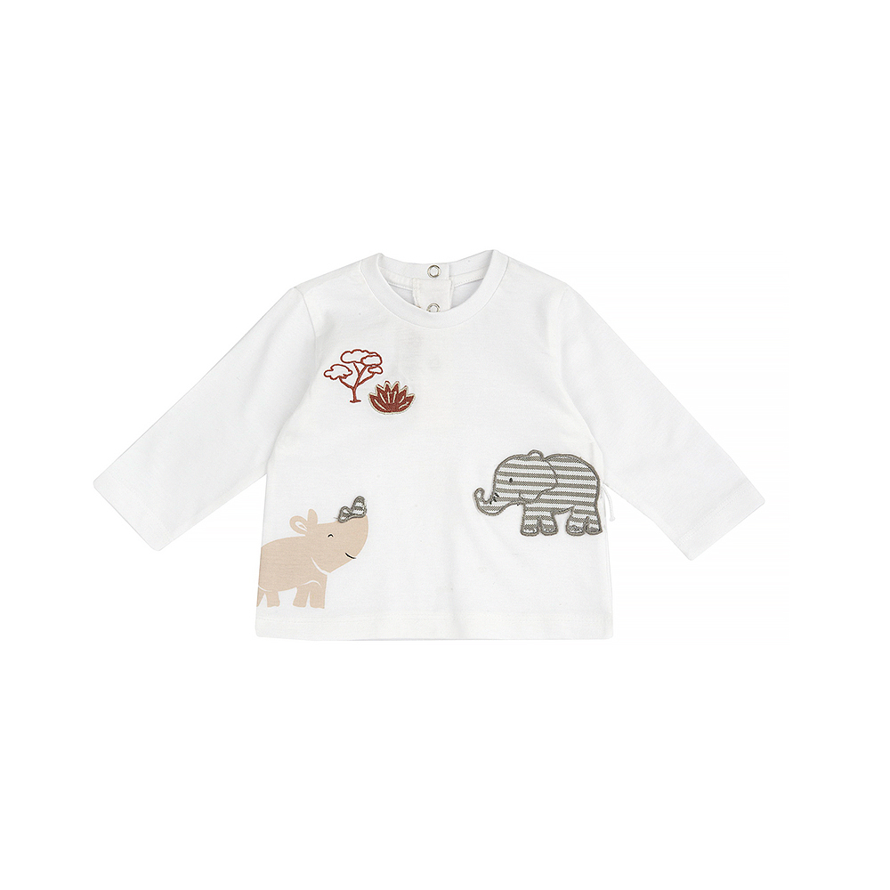 南非探險-繡動物長袖上衣