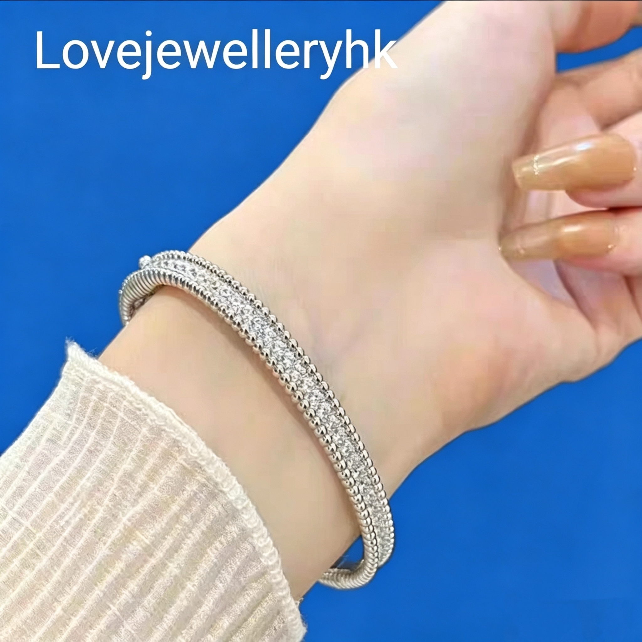 全圈莫桑鑽手鐲    B3C024