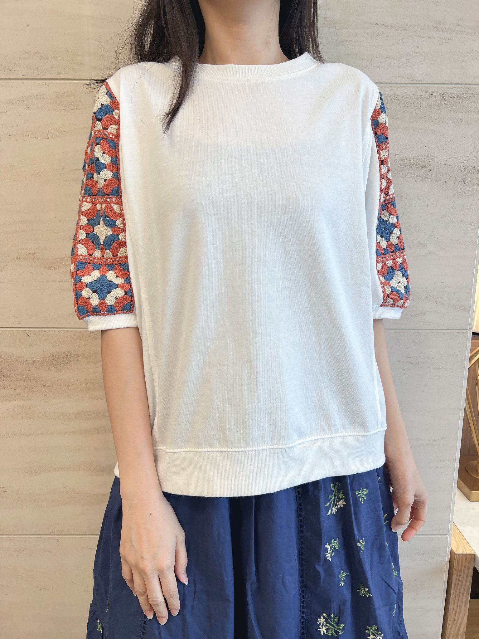 Ie 肩織花top