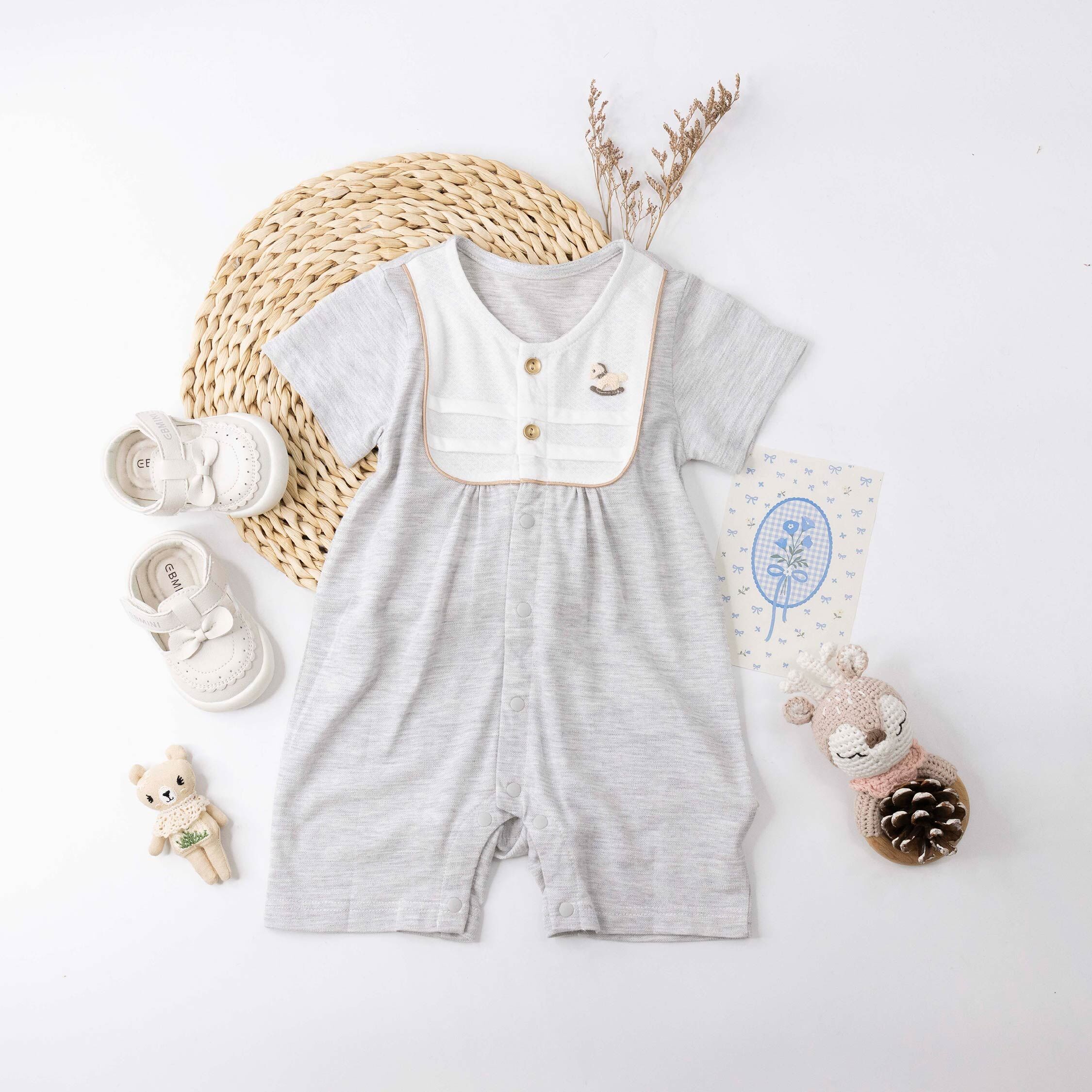 純淨系列 童趣小木馬布貼連身衣 (T6007)