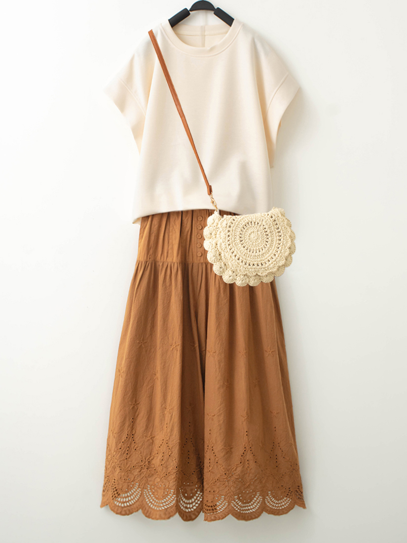 空氣棉上衣森系純棉寬褲組合