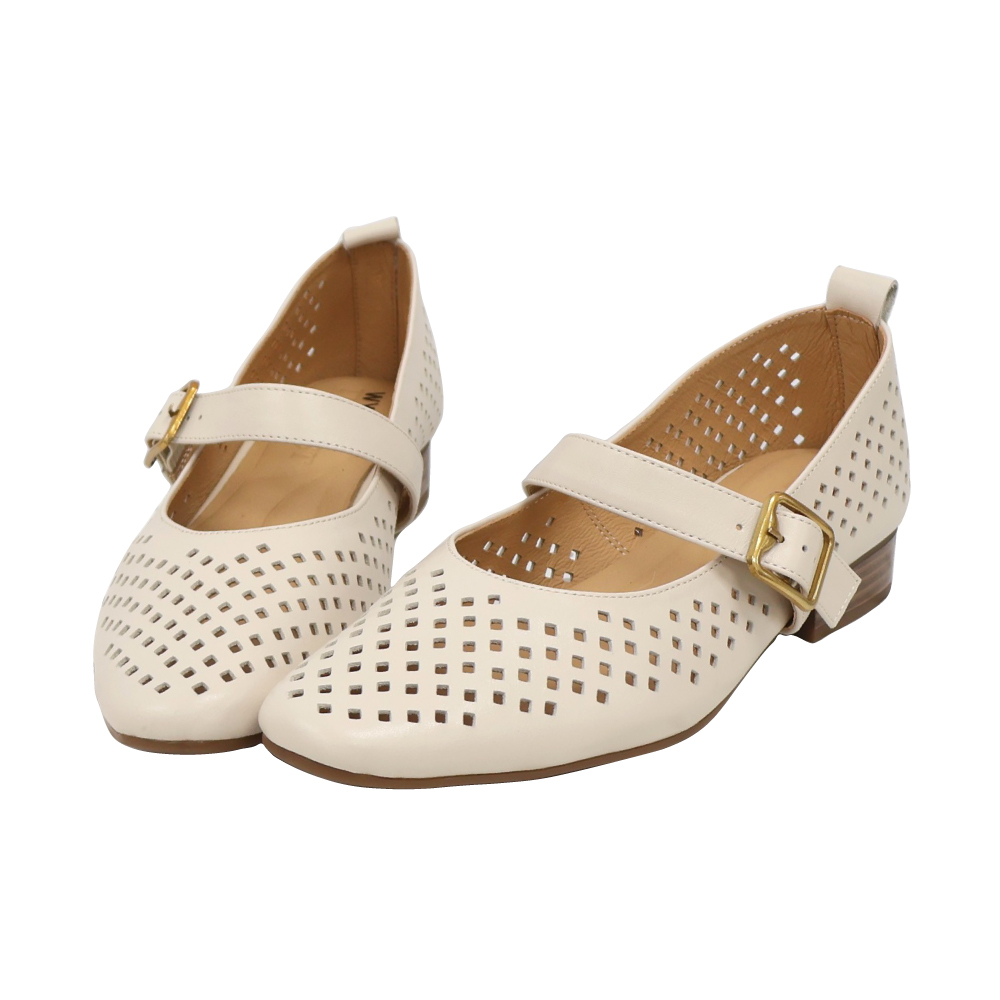 簍空柔軟低跟瑪莉珍鞋 -3色