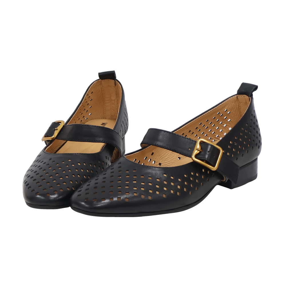 簍空柔軟低跟瑪莉珍鞋 -3色