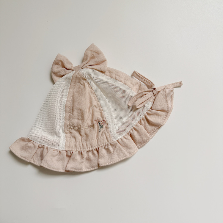 荷葉邊蝴蝶結漁夫帽