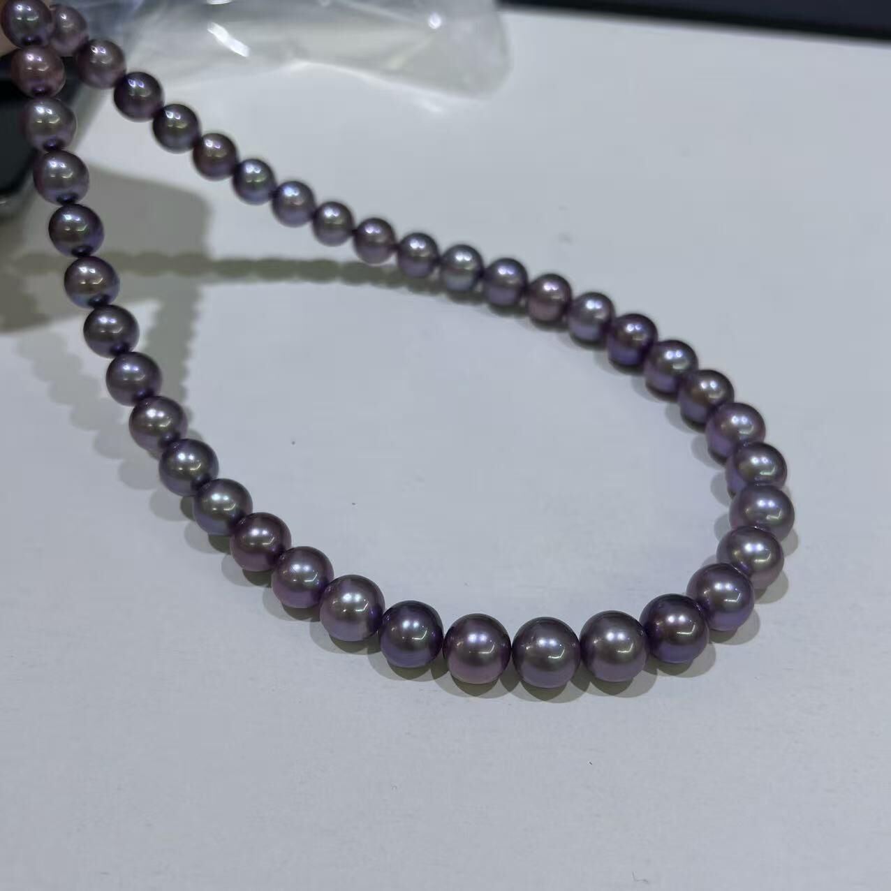 (YA70) 9-12MM天然淡水紫珍珠串鏈 (S925)- #珍珠 #2104PE