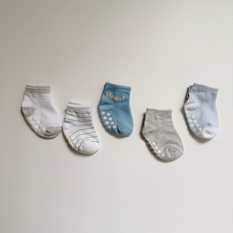 簡約素面條紋襪子組