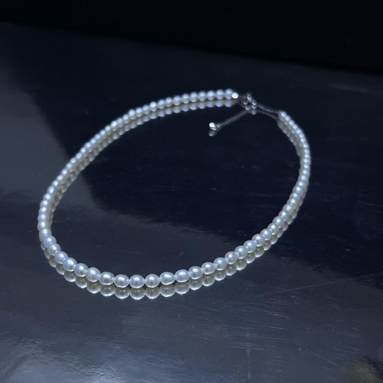 (YA75) 3-5MM天然淡水珍珠串鏈 (S925)- #珍珠 #2104PE