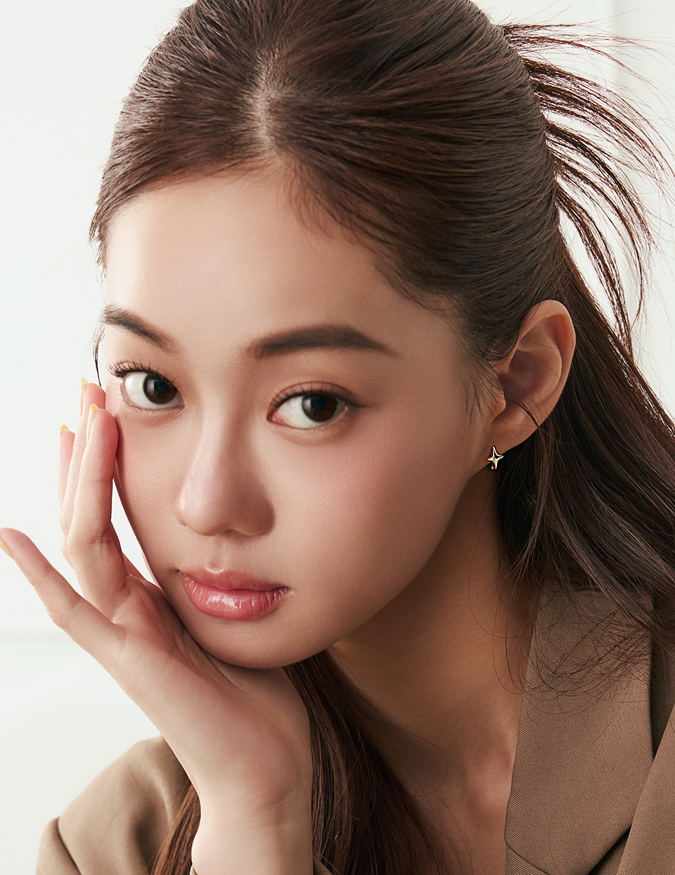 【925純銀】Y2K星星。針式耳環