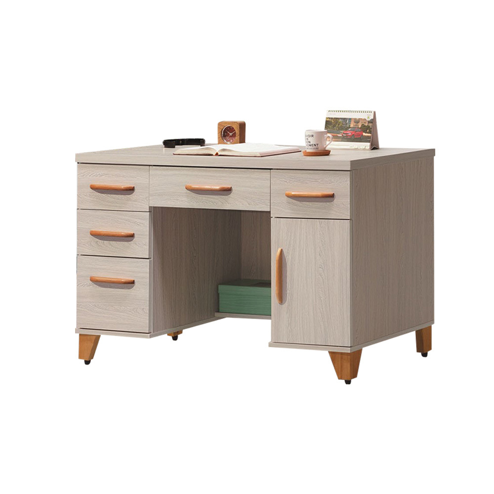 柏蒂家居-樂里4尺一門五抽書桌/工作桌/辦公桌