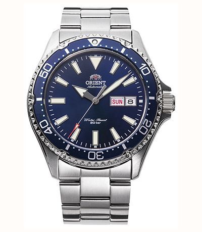 Orient 東方 Mako Mechanical Sports Watch Metal Strap - 41.8mm  RN-AA0001B , RA-AA0001B Black , RA-AA0002L RN-AA0002L Blue ,機械運動腕錶 金屬錶帶