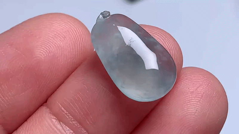 329411 翡翠冰種飄彩福瓜