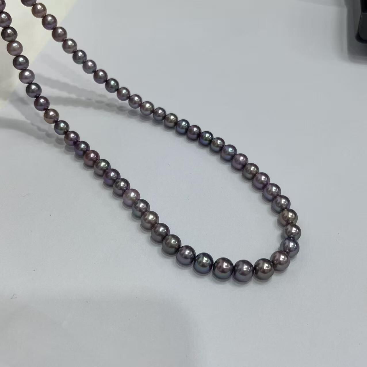 (YA80) 6-7MM天然淡水紫珍珠串鏈 (S925)- #珍珠 #2104PE