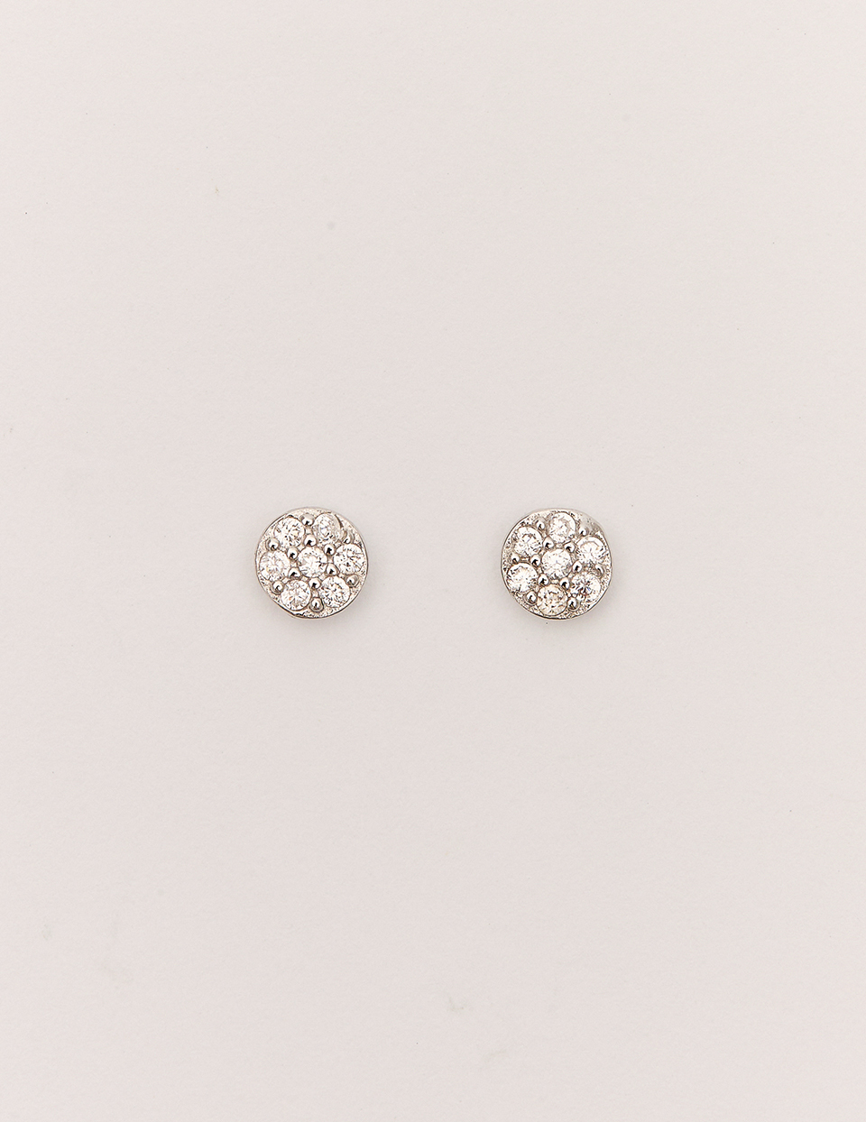 【925純銀】微光鑽影。針式耳環(銀)