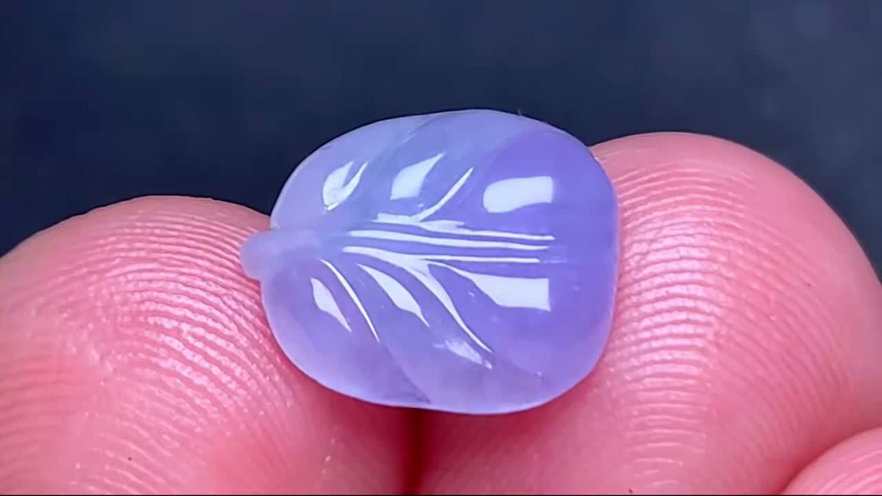 翡翠冰紫樹葉,天然翡翠A玉, 緬甸玉, Jade, Jadeite
