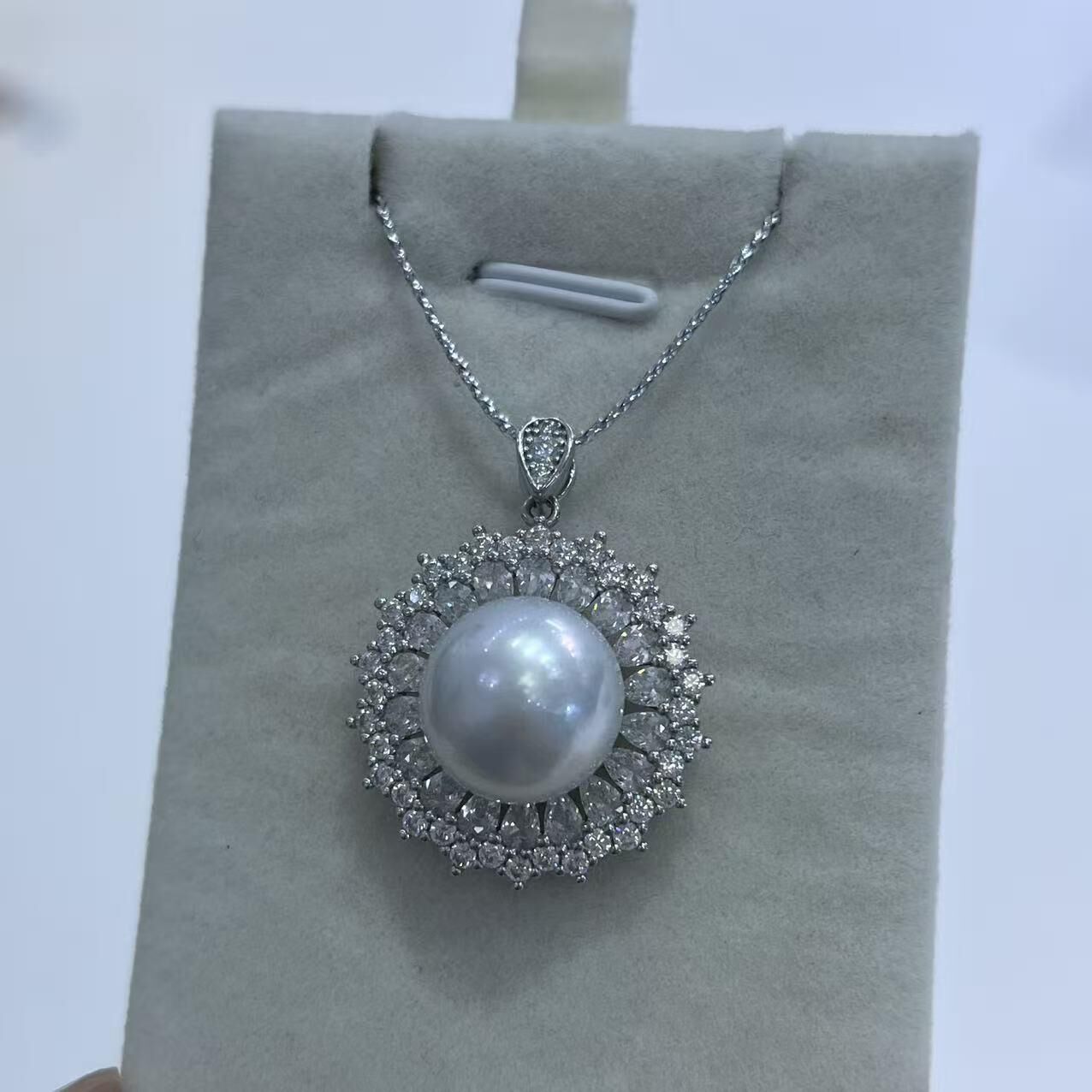 (YA96) 12-13MM天然海水澳白珍珠吊墜 (送S925銀鏈)- #珍珠 #2104PE