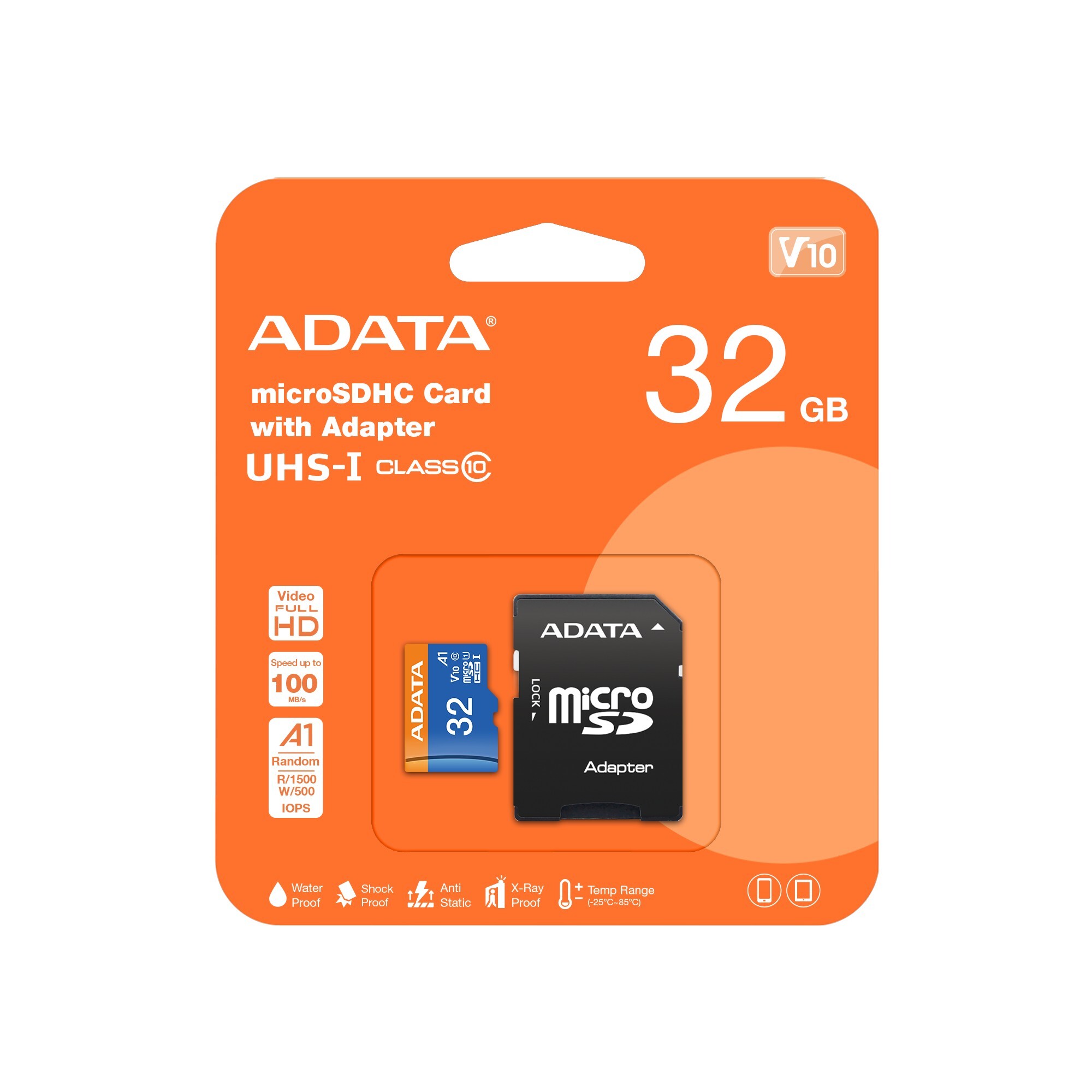 【ADATA 威剛】Premier microSDHC/SDXC UHS-I (A1)記憶卡(附轉卡)-32G/64G/128G 行車紀錄器 監視器 攝影機 監控 儲存