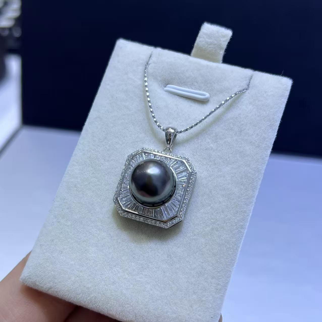 (YA111) 11-12MM天然海水大溪地珍珠吊墜 (送S925銀鏈)- #珍珠 #2104PE