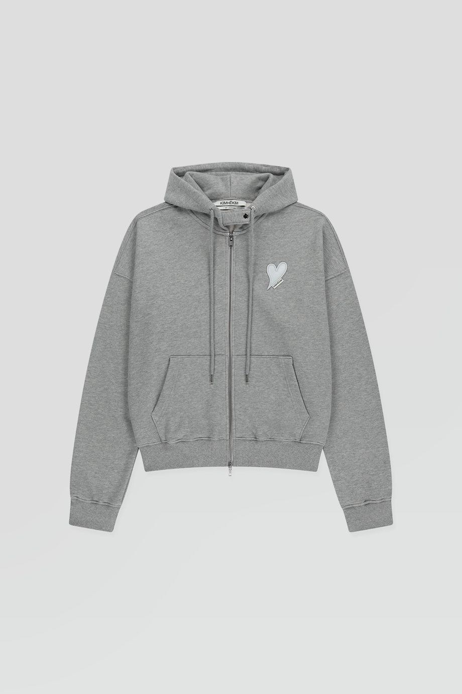 KIMHEKIM｜HEART 愛心補丁連帽拉鍊外套