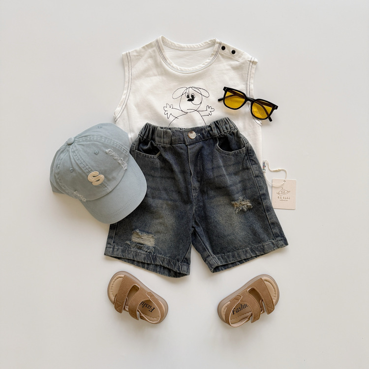 街頭風牛仔短褲