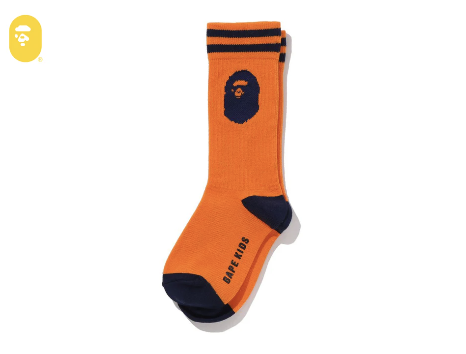 【BAPE兒童配件】0418 發售 APE HEAD RIB SOCKS