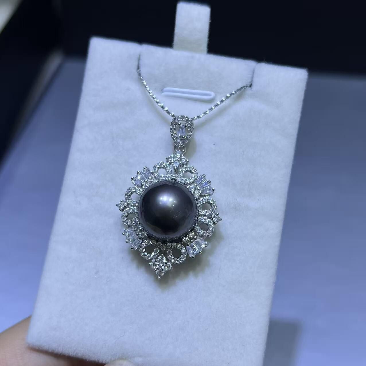 (YA121) 13-14MM天然海水大溪地珍珠吊墜 (送S925銀鏈)- #珍珠 #2104PE