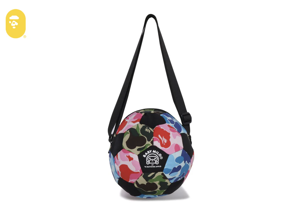 【BAPE兒童配件】0418 發售 ABC CAMO MILO SOCCER BALL SHOULDER BAG