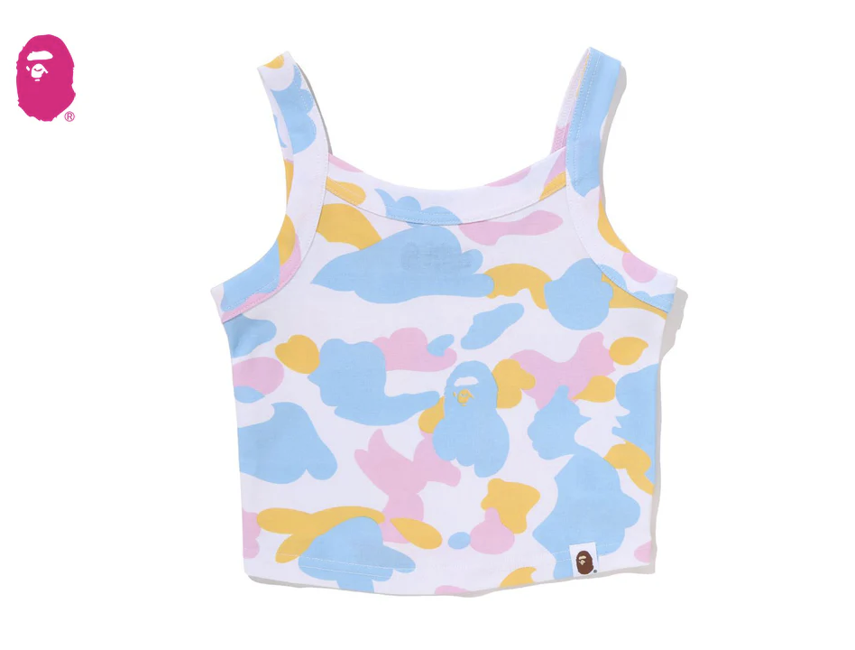 【BAPE女生】0418 發售 NEW MULTI CAMO CROPPED RIB TANK TOP
