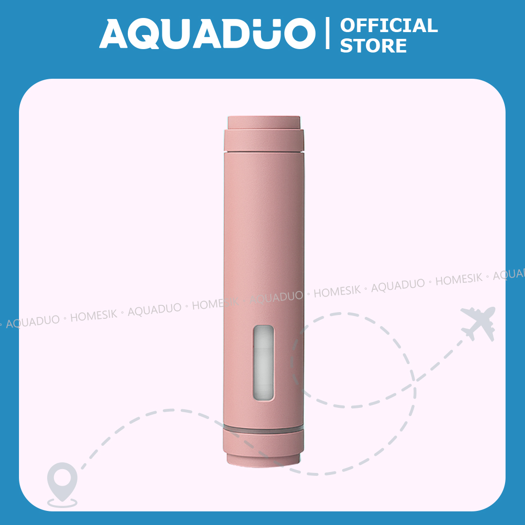 Travel Stick Showerhead - Rose Pink (with 1 Sediment Filter & 1 Vitamin Filter) TRA-ROSE