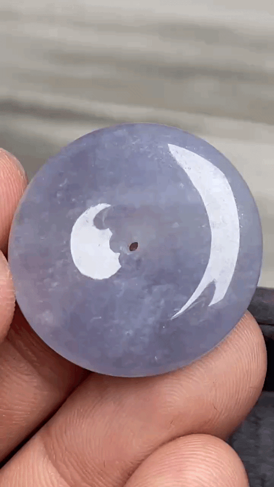 329420 翡翠冰紫平安扣 (28.4mm直徑)