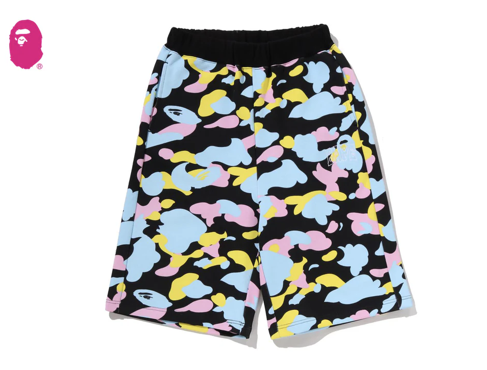 【BAPE女生】0418 發售 棉褲 NEW MULTI CAMO SWEAT SHORTS