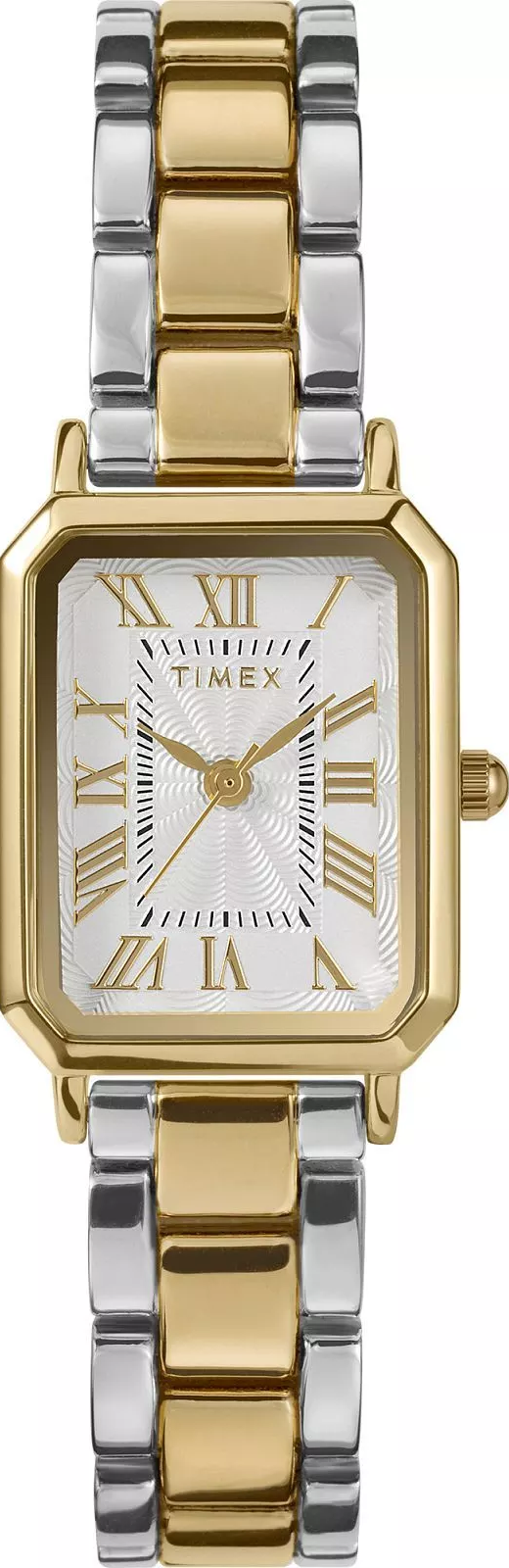 萬年鐘錶 - TIMEX 天美時  Trend 系列  經典方形不鏽鋼女錶 TW2Y01300 錶徑21MM