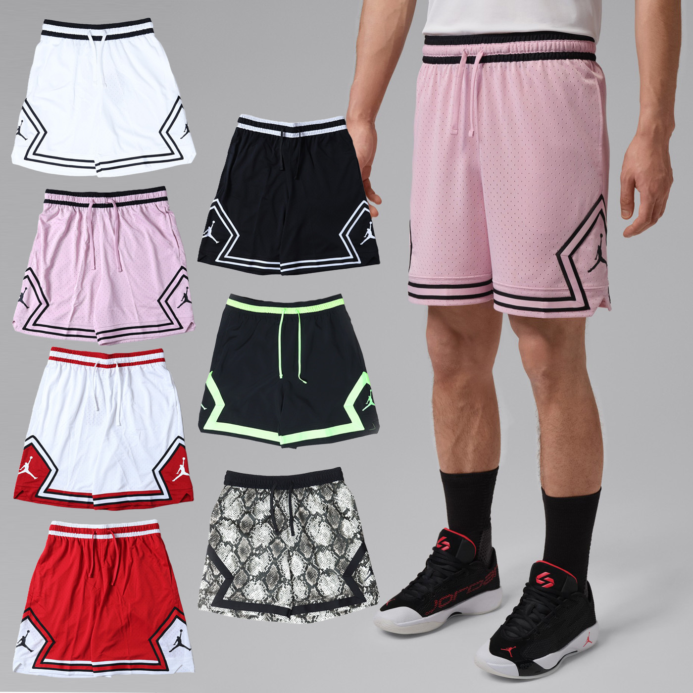 男款 NIKE NIKE JORDAN DRYL 7色 抽繩 網眼 速乾 喬丹 運動 藍球褲 短褲【HF9911/IF5833/HF9908/FQ2990】