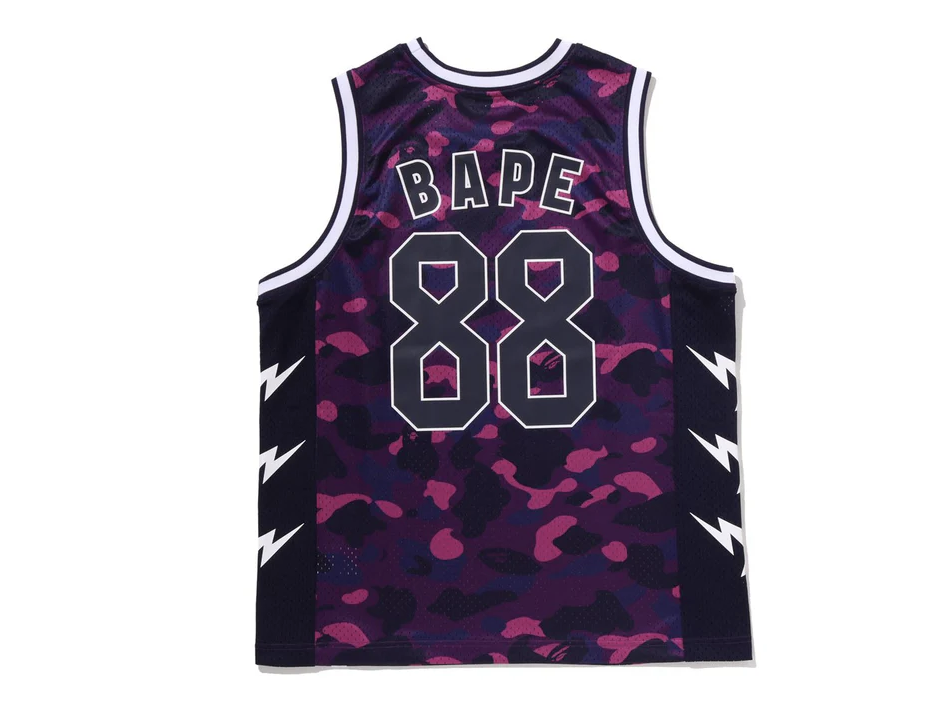 【BAPE男生】0418 發售 寬版COLOR CAMO MESH MULTI LOGO RELAXED FIT TANK TOP