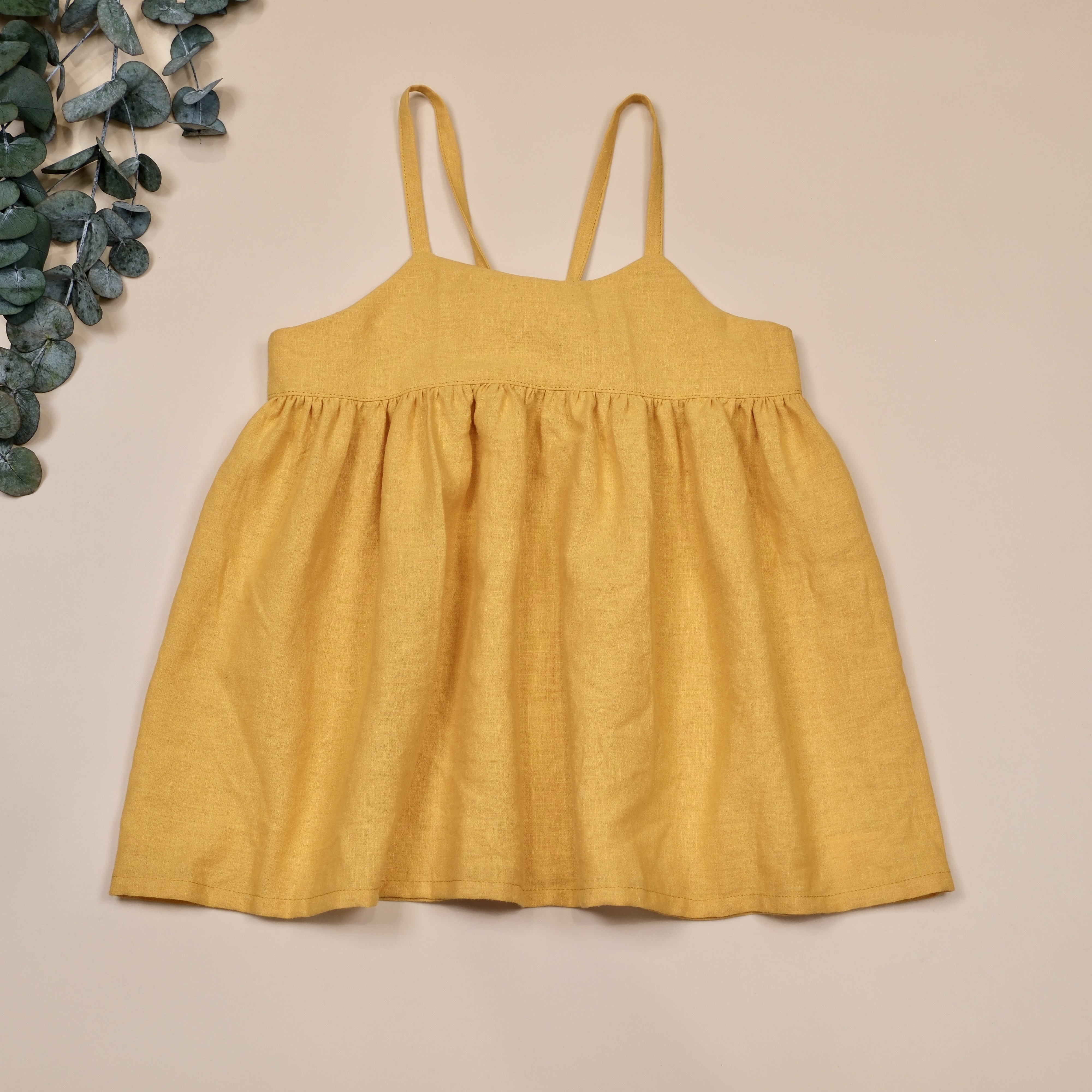 輕日常 ꕥ 細肩空氣感洋裝 ꕥ 暖陽黃